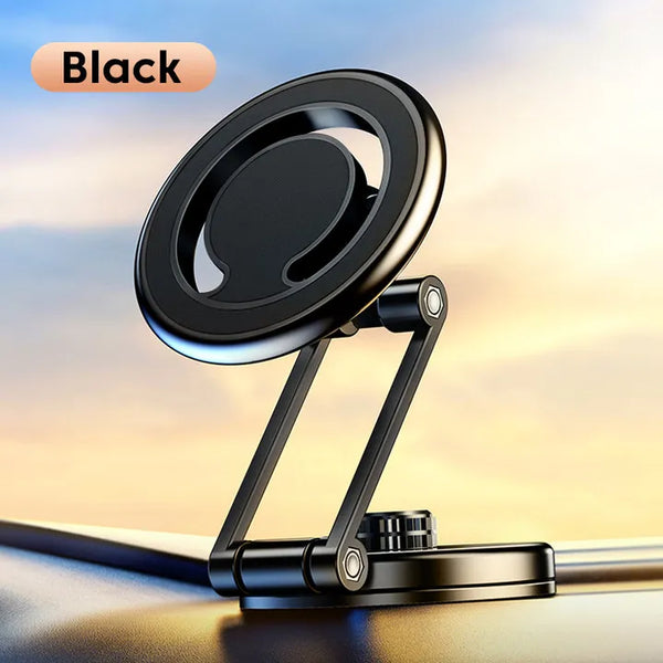FoldFlat™ Floating Dashboard Phone Mount – Magnetic Foldable Car Holder