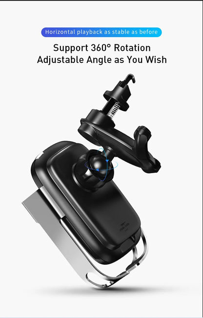 SmartLock™ Auto-Grip Wireless Car Charger Mount – Intelligent Hands-Free Driving System
