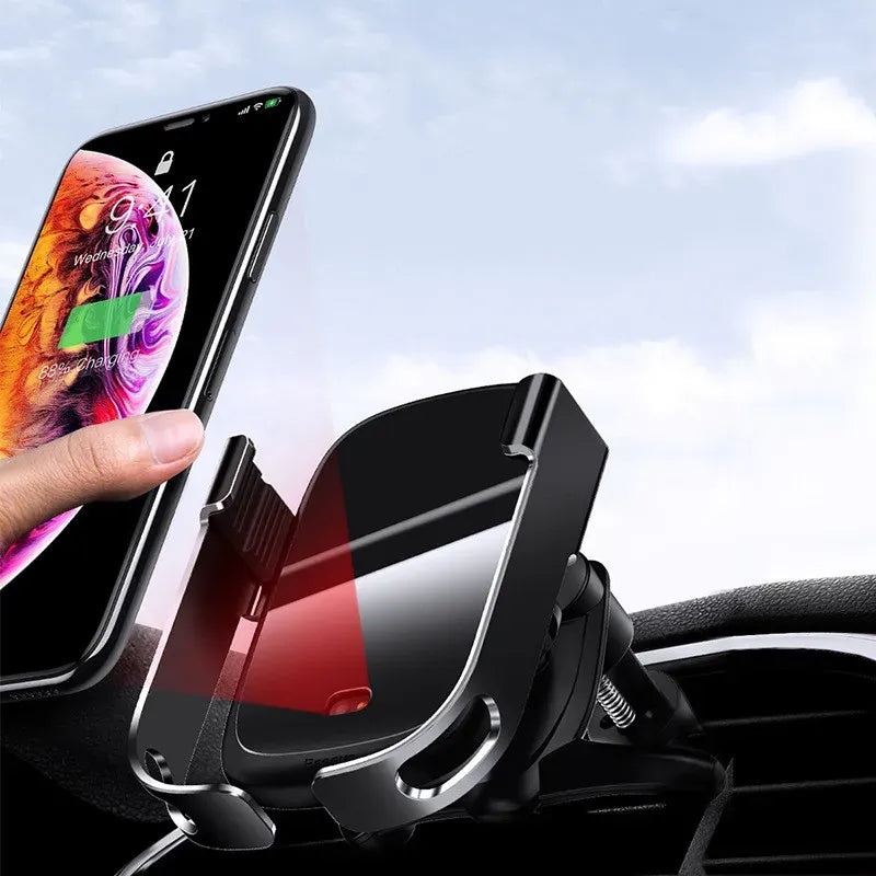 SmartLock™ Auto-Grip Wireless Car Charger Mount – Intelligent Hands-Free Driving System